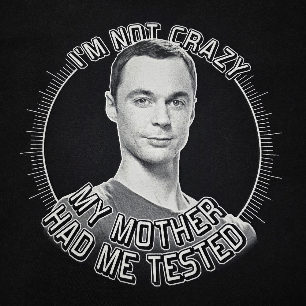 Ripple Junction "The Big Bang Theory" Sheldon Cooper Black Graphic TShirt Size L